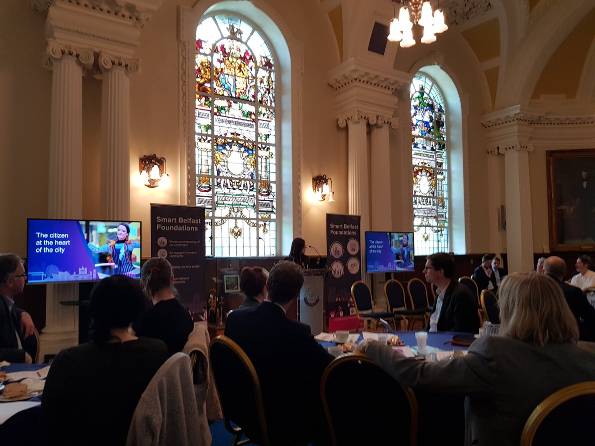 At <a href="/belfastcc/">Belfast City Council</a> for the launch of the SBIR last mile challenge belfastcity.gov.uk/News/News-9142… sharing information about the Things Connected NI LoRaWAN

<a href="/juoople/">Joe Rafferty</a> <a href="/DrPhilCat/">Philip Catherwood</a>