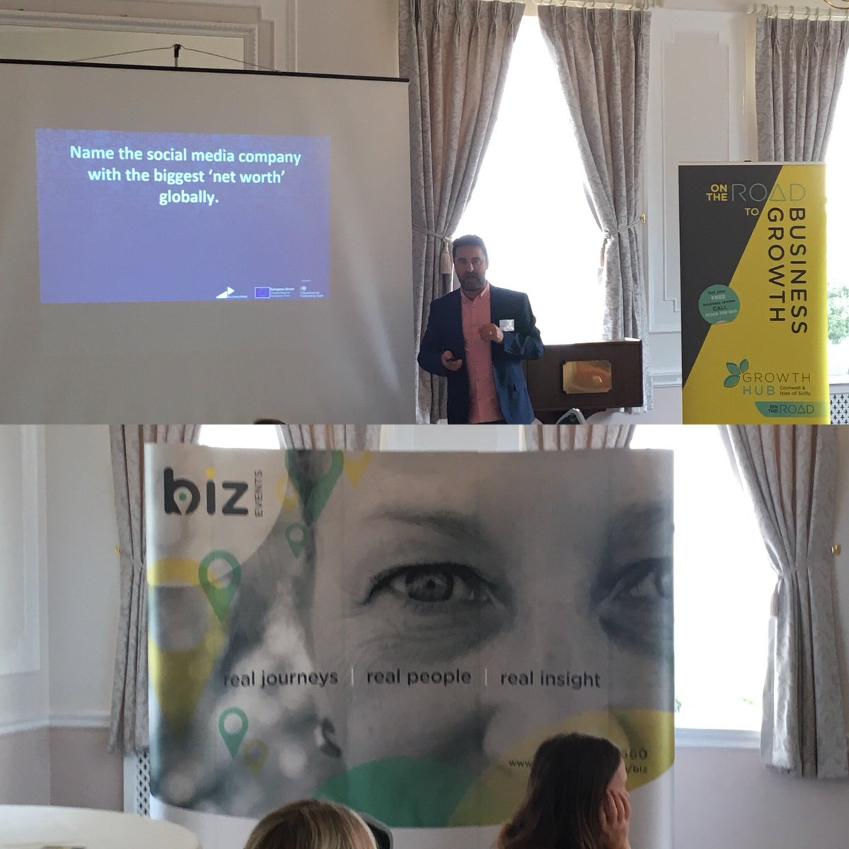growthskillshub's tweet photo. Nigel Barker @nigel_brkr @export4growth speaking about marketing growth @LoveTregenna #bizevent @LEPCornwall_IoS @cornwallchamber https://t.co/mH3hKvA6dl