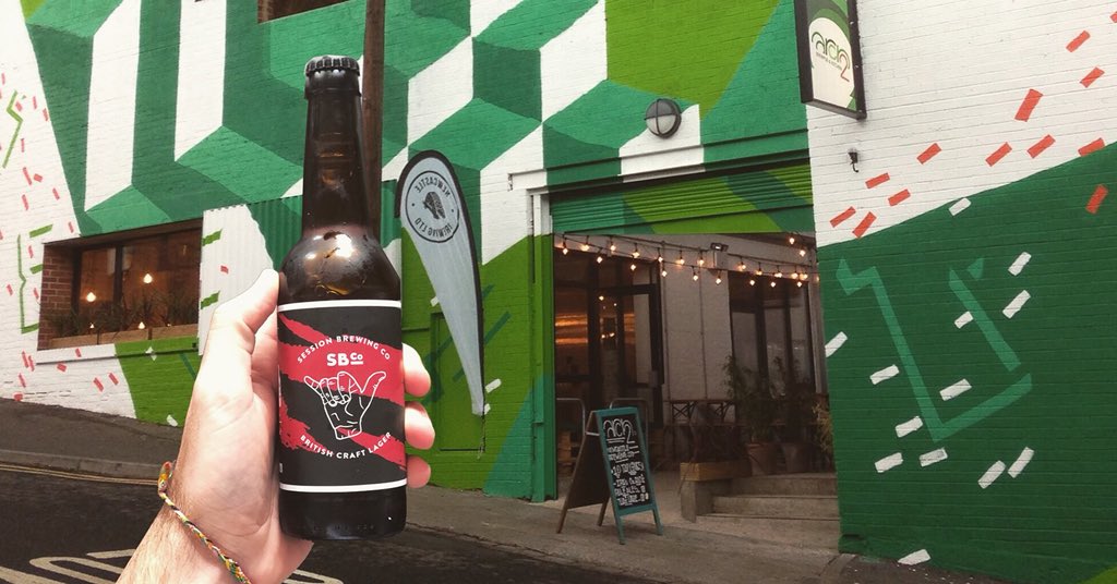 SessionBrewing's tweet photo. Great to be stocked with the guys at @arch2ouseburn 🤙🏼💚

#craftbeer #glutenfreebeer #veganbeer #pilsner #newcastle https://t.co/ooOiFrpiBh