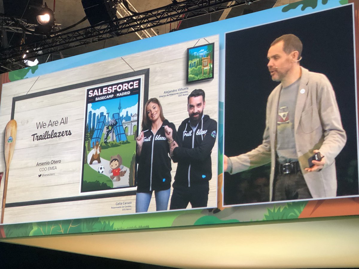 ariassantiago's tweet image. Arranca #salesforceMAD con @arseotero y con uno de mis clientes de fondo!! @EVObanco #orgulloso