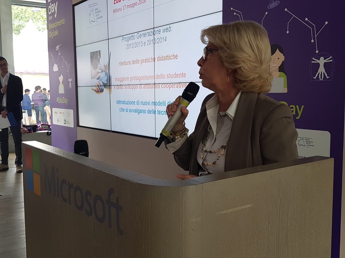 Le parole istituzionali di Delia Campanelli, Direttore generale USR Lombardia: "Giornate come questa di #EduDay sono giornate importantissime, appuntamenti imprescindibili per il cammino delle scuole verso una digitalizzazione sempre più ampia." #MicrosoftEDU