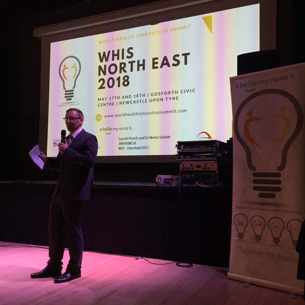 @GarethPresch and @NShabde greet everyone at #WHISNE18 to stimulate discussion and develop ideas to support our local health services today. #health #wellbeing #community #support #togetherweinspire