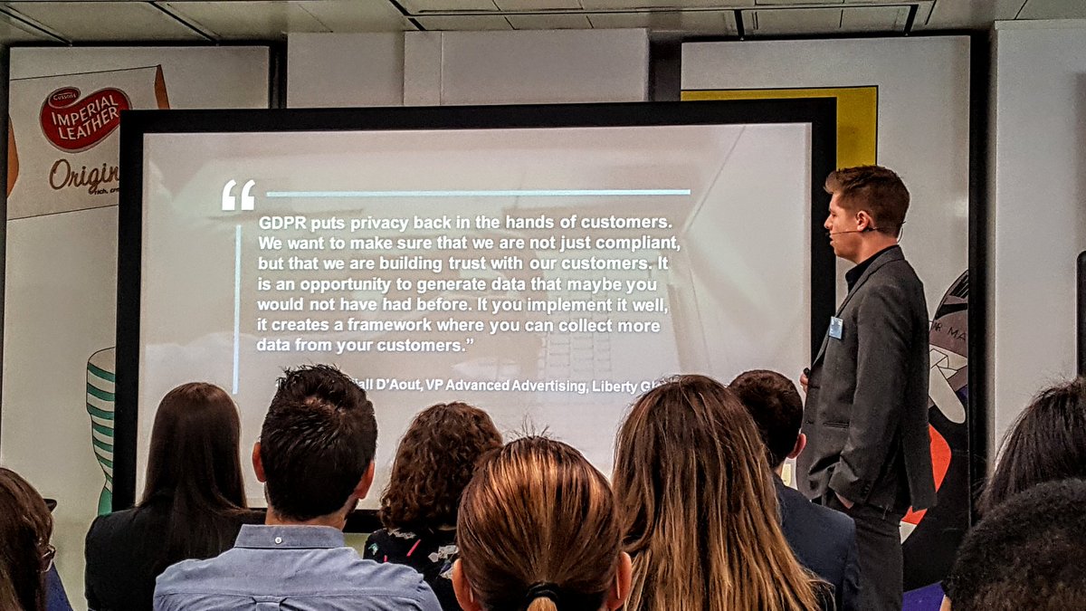 HamedAtGartner's tweet photo. "GDPR puts privacy back in the hands of the customer." Mintel's panel is underway, looking at what data privacy means to consumers. @mintelnews #Mintelbite https://t.co/U93PIHZ6Yg