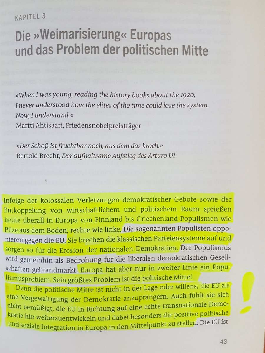 KrischkeWalter's tweet photo. "Europa hat nur in zweiter Linie ein Populismusproplem.

Sein größtes Problem ist die politische Mitte!"

Sehr lesenswertes Buch: https://t.co/DaT6ifGBgA