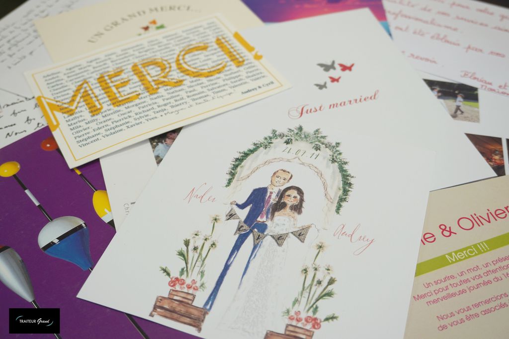 TraiteurGrand's tweet photo. La saison des mariages a déjà commencé et nous tenons à remercier nos futurs mariés pour leur confiance. Nous souhaitons beaucoup de bonheur à tous nos mariés, c'est avec plaisir que nous gardons vos cartes de remerciement ! 👰🏻
#Caterer #TraiteurGrand #Montpellier https://t.co/gp07RnVqPW