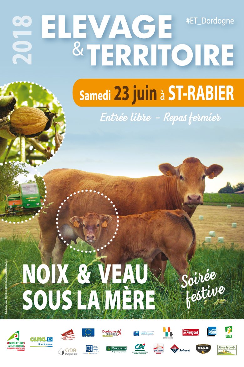 ElevageT's tweet photo. #ET_Dordogne samedi 23 juin venez fêtez l'agriculture en #Dordogne 👉la commune de Saint-Rabier accueille la manifestation agricole itinérante Elevage &amp; Territoire organisée par @cuma_la et @Chambagri24 L'#Elevage du #Périgord et les richesses du territoire seront mis à l'honneur https://t.co/0zuKlRnDfs