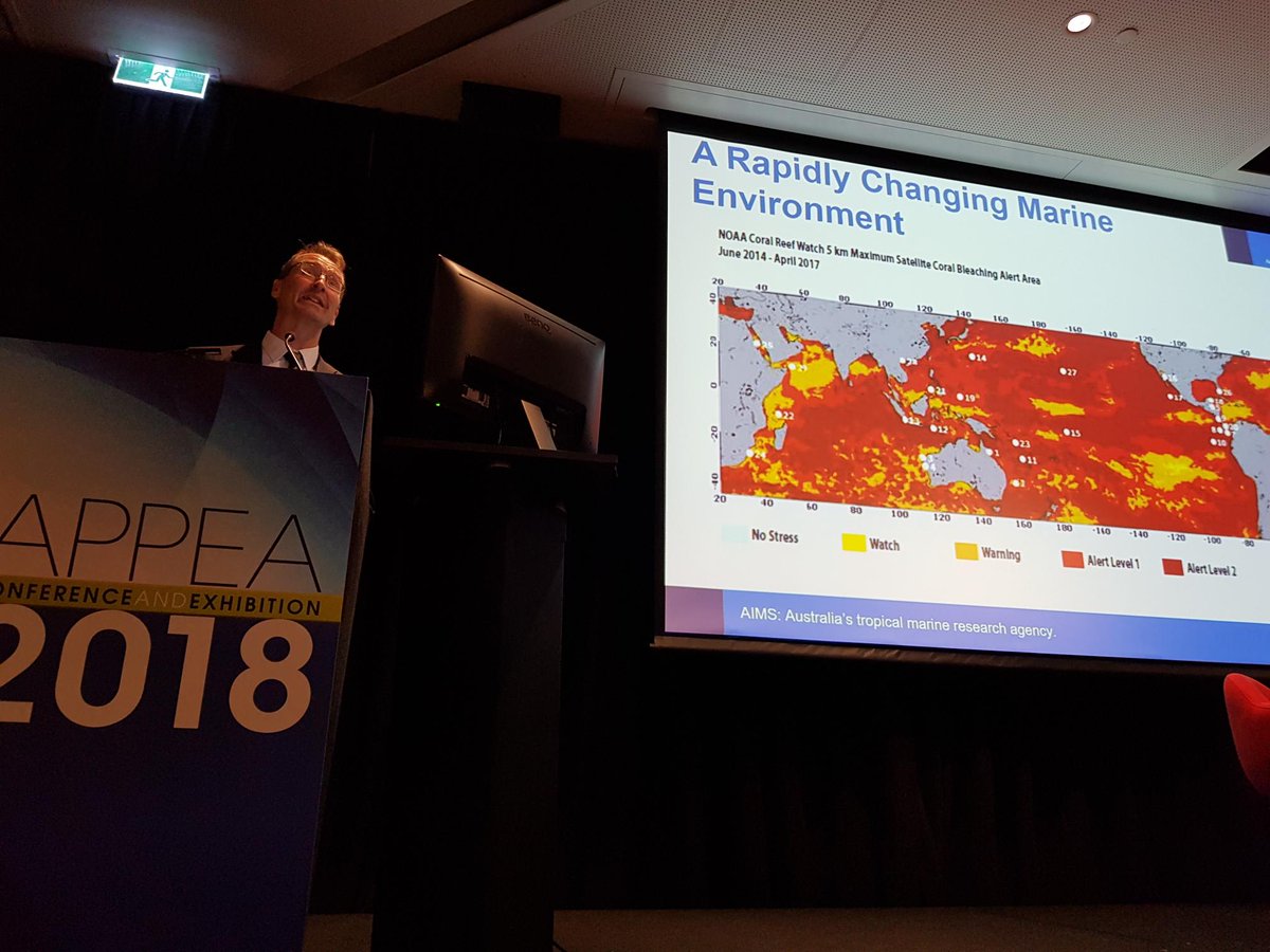 aims_gov_au's tweet photo. .@AIMS_CEO Paul Hardisty presenting at @APPEACONFERENCE today on the role of #marine #science in managing environmental risk offshore. #APPEA2018 https://t.co/bFF7UKhOkq