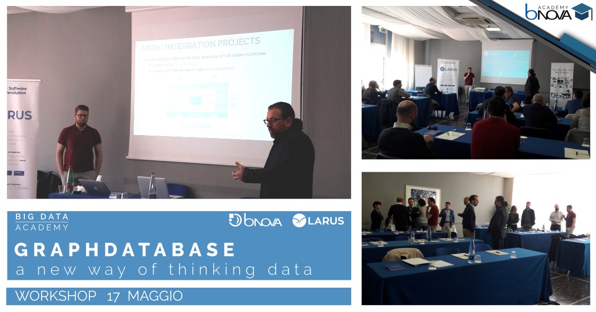 E' iniziata la seconda giornata della #BIGDATAACADEMY. Oggi il workshop sarà interamente dedicato al #graphdb. Il docente sarà <a href="/albertodela80/">Alberto De Lazzari</a> di <a href="/AgileLARUS/">LARUS</a>. Per info sull'Academy e sui prossimi appuntamenti bnovaconsulting.it/big-data-acade… <a href="/inserpio/">Lorenzo Speranzoni</a> <a href="/SalvoPullano/">Salvatore Pullano</a>