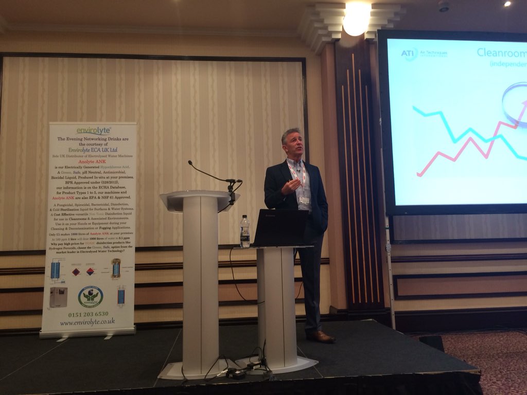 CRTmagazine's tweet image. Tim Triggs starts off day two of #cleanroomconference discussing ISO 14644 Part 4 @AirTechIntl