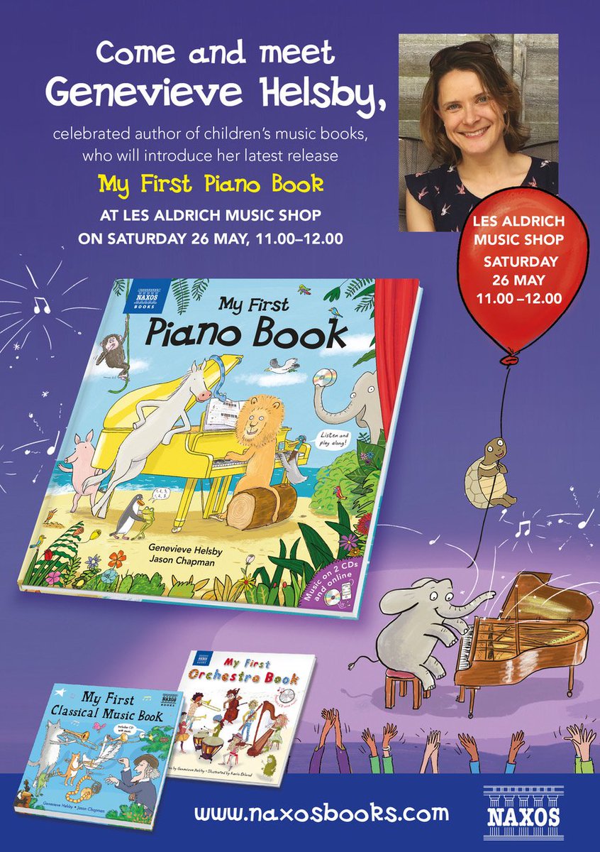 Delighted to announce that author Genevieve Helsby will be at Les Aldrich on the 26th of May to release her latest book and demonstrate some of her piano teachings - welcome to all. #Naxosbooks