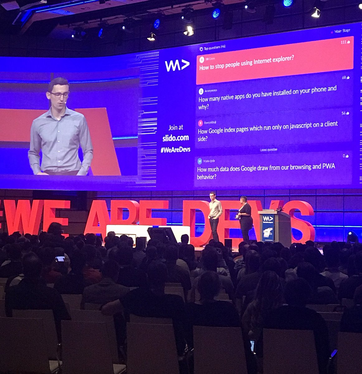 PiplShare's tweet photo. -- @WeAreDevs Congress 2018 --
-> 8000 DEVs in one place, nice meetings, and talks with like-minded people. 
We also have BETA platform with us, and you can test it on spot. https://t.co/sQHFdc9M0d
