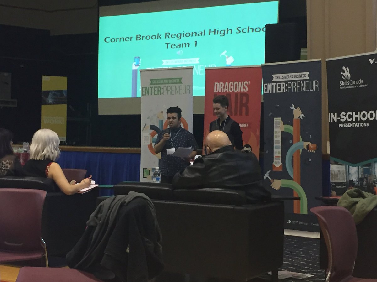 sbradbury116's tweet photo. Corner Brook Regional High 1st &amp; 3rd Place Provincial Senior High Champions @Skills_NL @CBDCNL Dragon's Lair Competition! @cbrh @mun_etp @MUNBusiness @CNA_News @NLESDCA @InnovateWeekNL https://t.co/3fcPU9QjQh