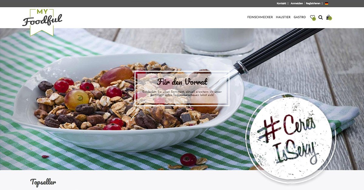 Das Auge isst bekanntlich mit – besonders beim Einkauf im #Ceres Online-Shop von myfoodful.de. Auch dieser Leckerbissen entstammt der Feder von <a href="/mediaria/">Mediaria</a>. #plentymarkets #CeresIsSexy