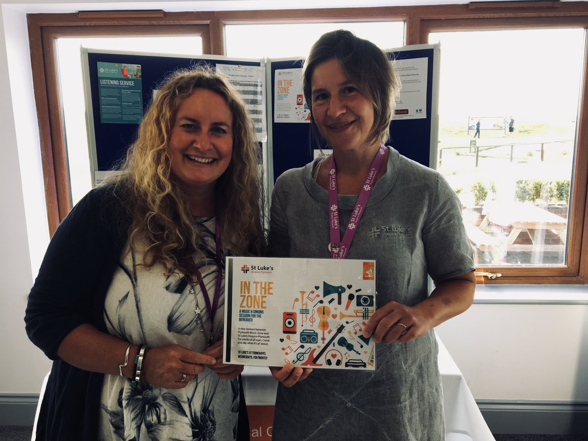 PMZOfficial's tweet photo. PMZ's Research &amp; Training Manager Anna Batson @StLukesPlymouth conference 'Plymouth, A Compassionate City'. Our fortnightly music making sessions at St Luke's are highly valued by bereaved people. #WhatCanYouDo @DyingMatters #ElmersBigParade 
#ArtsHealthWellbeing https://t.co/n6evQAtLBW