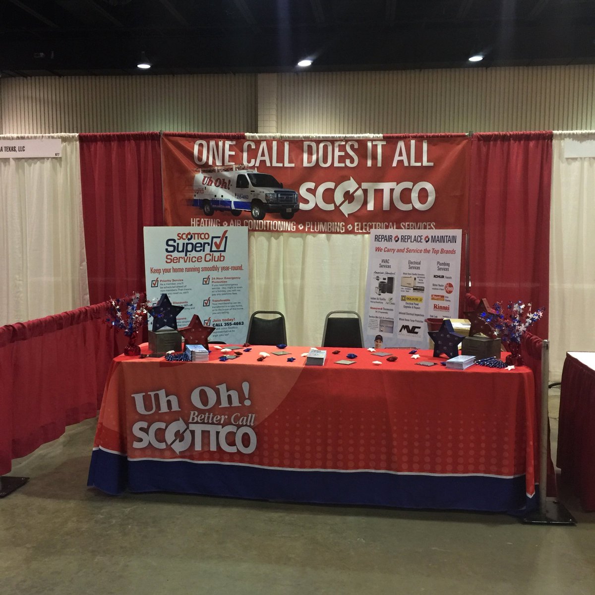 ScottcoService's tweet image. Drop by our booth today at Business Connection and register to win a  free years membership to our Super Service Club. Our team will be giving  away other goodies as well!