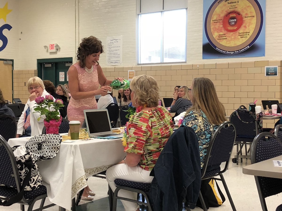 ReadingCramer's tweet photo. "I'm a little parched" Happy Retirement to these 2 special ladies. #elafcps https://t.co/mhucB5zlac