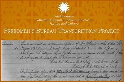 TranscribeSI's tweet photo. Learn more by helping us transcribe and review Freedmen's Bureau Records from @NMAAHC and the @USNatArchives: https://t.co/UTCoqrGj9a #APeoplesJourney https://t.co/guATgc0oeF