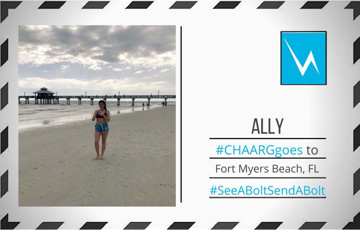 BGSU_CHAARG's tweet photo. Ally is sending a postcard from sunny Florida! #CHAARGgoes #SeeABoltSendABolt https://t.co/527lnIwSyS
