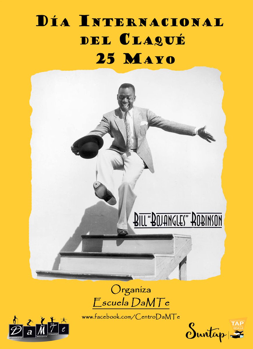 suntapfestival's tweet photo. Nos alegra ver los planes que tenéis para celebrar el #DíaDelClaqué. En Sevilla #DaMTe llevará el tap a la calle, el viernes 25 de mayo las chapas sonarán en la Alameda de Hércules a partir de las 20h #tapdance
https://t.co/vDyMa4HSEl https://t.co/9sl5G5hbgi