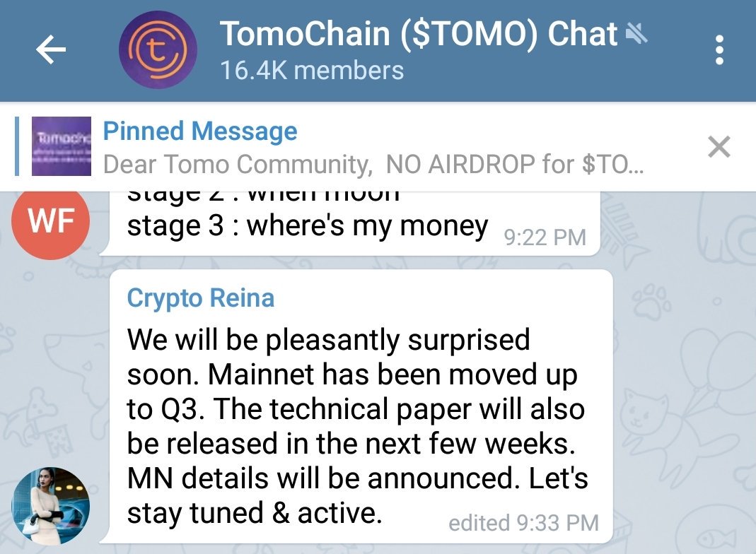 $tomo #mainnet #crypto #lowcapgem $btc $eth $xrp $neo $ont $ven $icx $wan