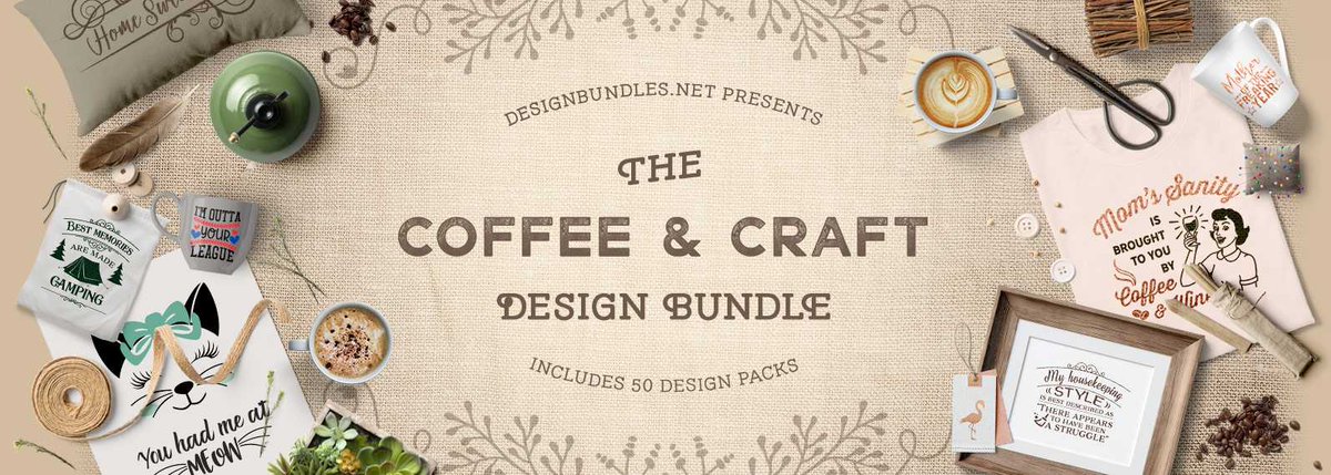 designbundles's tweet photo. Have you seen our BRAND NEW BUNDLE? The Coffee and Craft Bundle is out now! Save a HUGE 90% off the regular retail price! Its packed full of fantastic SVG's! #new #newbundle #90%off #design #craft #lovetocraft #coffeeandcraft #svgs #silhouette #cricut https://t.co/J6QMEOsvoa https://t.co/71cMc8H4Jk