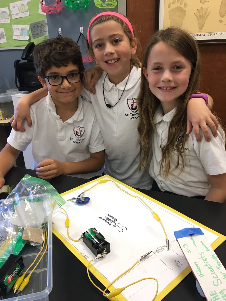 STSScienceLab's tweet photo. Third graders are using what we’ve learned about electricity and circuits to design their own switches and “alarms!” #engineeringiselementary @STSScienceLab https://t.co/AMGeMDS2Ty