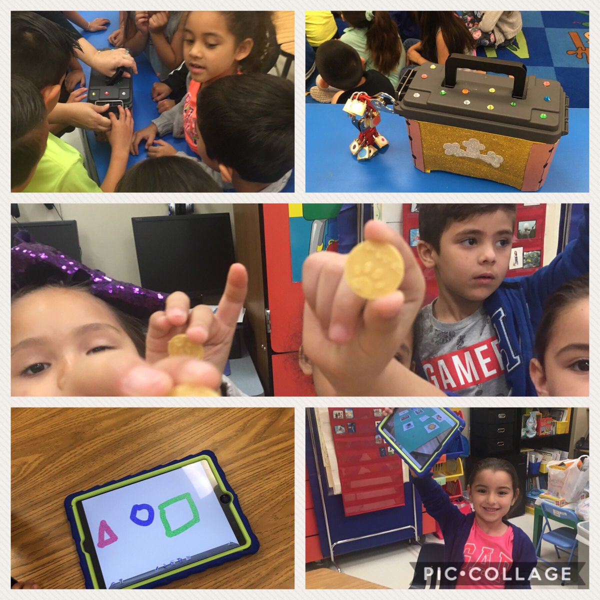 DPISD_PWE's tweet photo. Unlocking the treasure box with @DPISD_PWE Kinder ESL using #DoodleBuddy app, Camera app and @ChatterPixIt Kids! #dptech2018 https://t.co/H8LXM70uBA