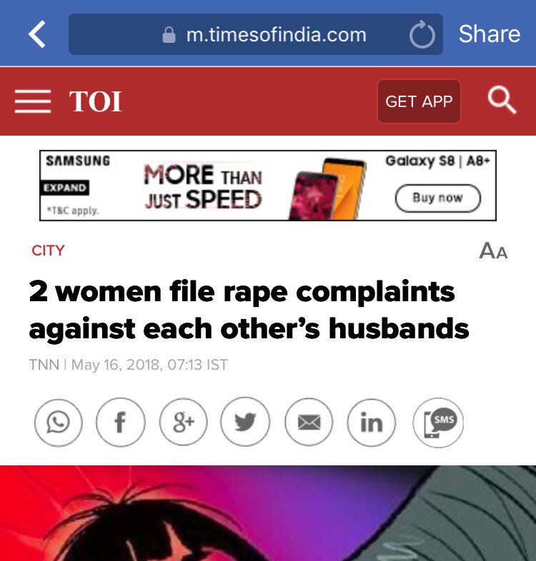 vshukla_'s tweet photo. In order to settle ordinary monetary dispute, 2 women file rape complaints against each other’s husbands. @OfficeOfRSP @rsprasad @rashtrapatibhvn Pls punish those who #MisuseLaw 🙏 @AmitShah @arunjaitley @nsitharaman @SushmaSwaraj @Manekagandhibjp #FalseCase @smritiirani https://t.co/opvaEi9t10