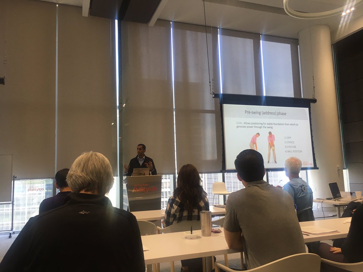 MonicaRhoMD's tweet photo. Golf and health symposium at #ShirleyRyanAbilityLab today! Welcome to all our international speakers! Great job in directing and leading the course - @pjayabalanMDPhD and @KolskiMelissa #golf #golfandhealth https://t.co/PekvZ5FYkP