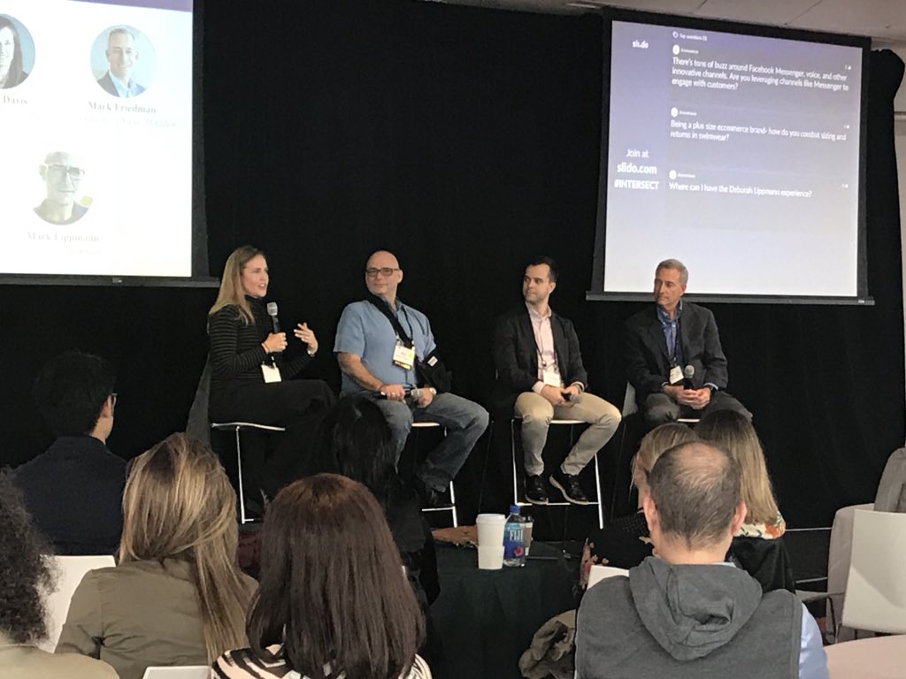 IntersectRetail's tweet photo. “Make it a consistent experience with someone you can trust.” -Sarah Davis #IFNY #IntersectRetail https://t.co/55KexZ7IIY