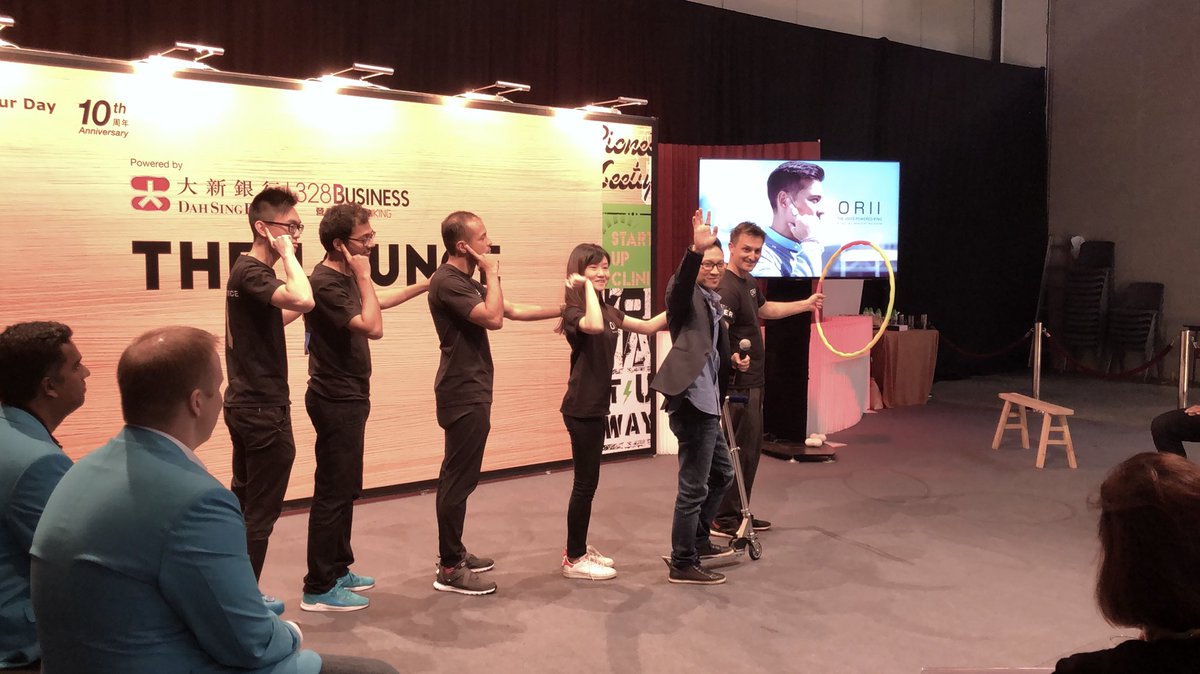 amy_tsang7's tweet photo. How to #pitch 101: props and lots of energy.
Well done to @Oriiofficial for winning the ‘Pitching for Charity’ competition!👏 @hktdc @jumpstarthk @themillsfabrica https://t.co/FWNfI2up9i