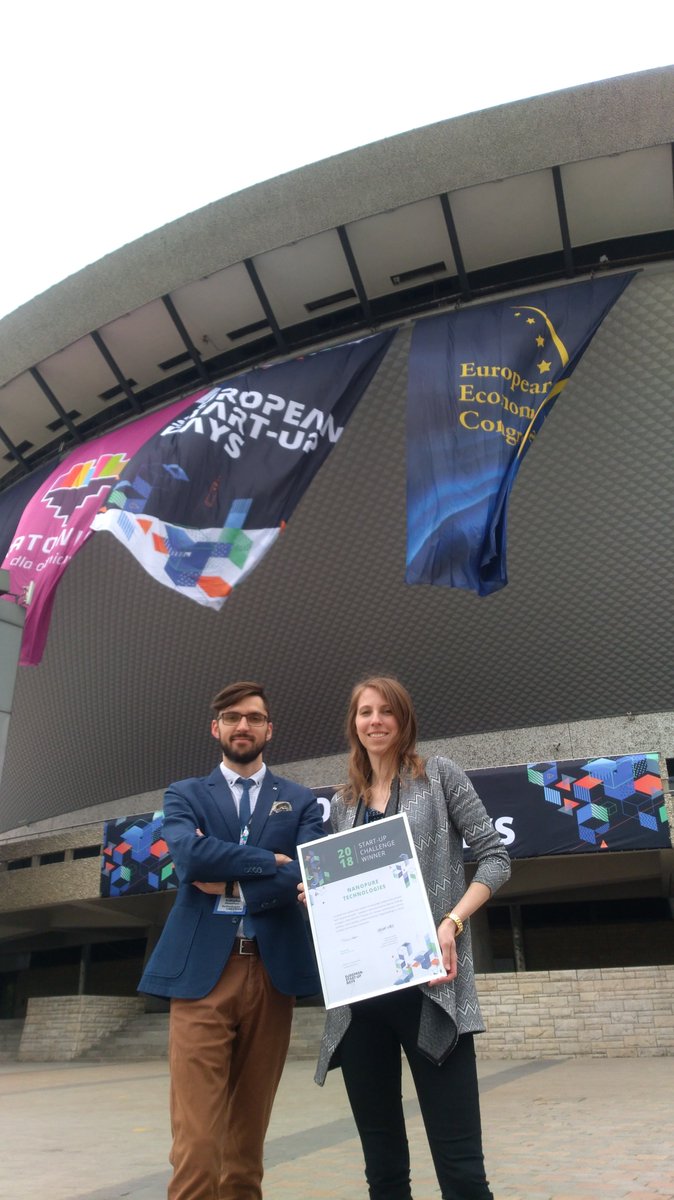 nanopurepl's tweet photo. Yesterday we left @estartupdays as the winners of the Start-up Challenge in category New Industry! We've met great people, who were interested in our technologies. See you soon! @EECKatowice @INGBankSlaski @blpoland #startup2018 https://t.co/ugF8887nZO