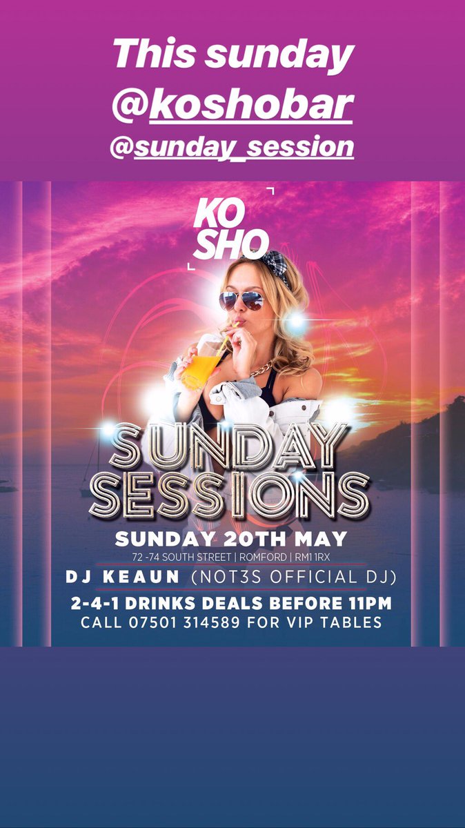 Deyluvl's tweet photo. This sunday @Sunday_Sess Get down to @koshobar ! https://t.co/Be6sB1Zgu9
