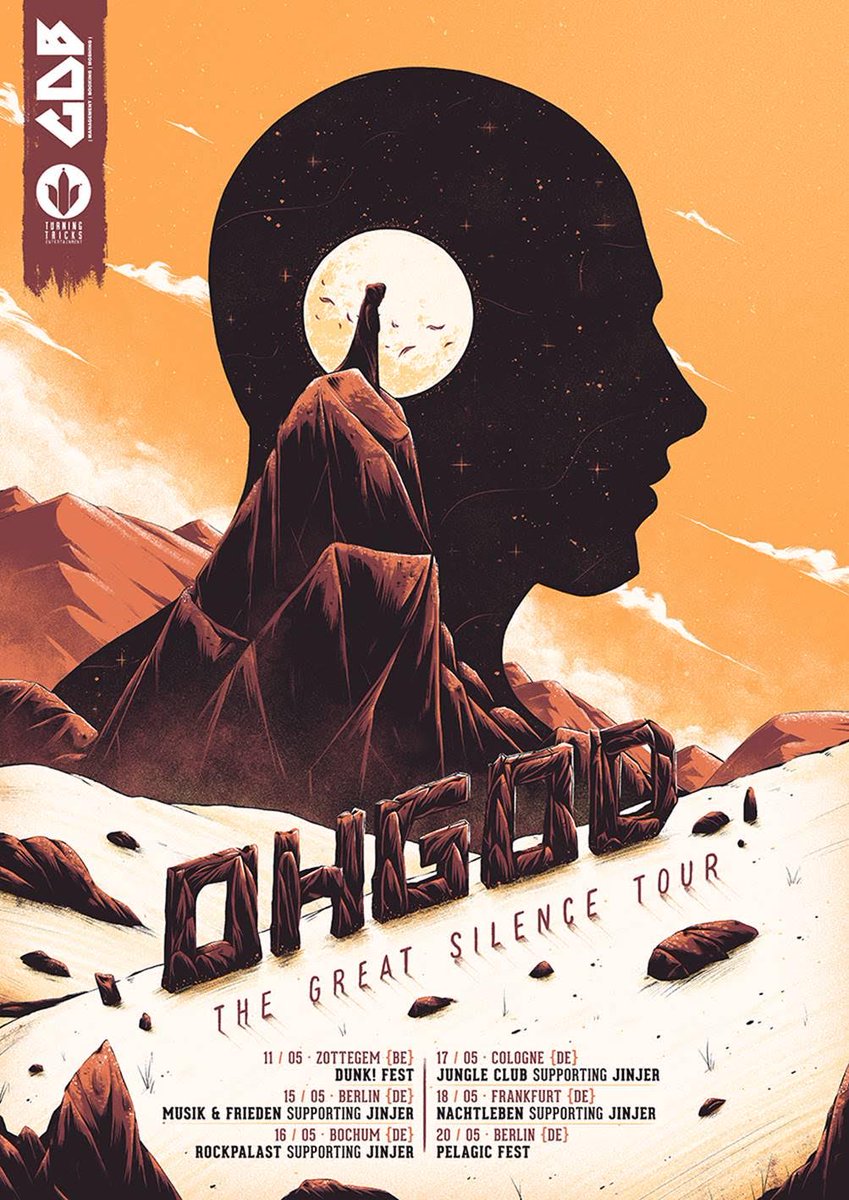 Catch #CapeTown #SouthAfrica's excellent <a href="/OhGodBand/">Ohgod</a> #live in #Europe \m/
17 May – JUNGLE CLUB, Supporting <a href="/jinjer_official/">JINJER</a> w/ <a href="/theDaliTConcept/">The Dali Thundering Concept</a> – Cologne (DE)
18 May – NACHTLEBEN, Supporting <a href="/jinjer_official/">JINJER</a> w/ <a href="/theDaliTConcept/">The Dali Thundering Concept</a>  – Frankfurt (DE)
20 May – PELAGIC FEST – Berlin (DE)