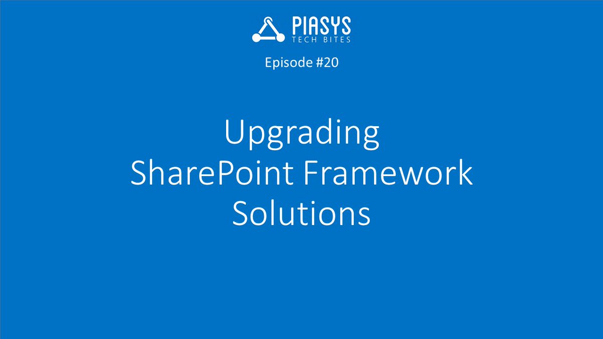 PaoloPia's tweet photo. Do you need to upgrade your #SharePoint Framework solutions toward the latest version of #SPFx? See how you can do that in this video:
https://t.co/E9sxMLKPXE - #PiaSysTechBites #Office365Dev https://t.co/i9aN7kdb97 https://t.co/HSAHN2n3Y4