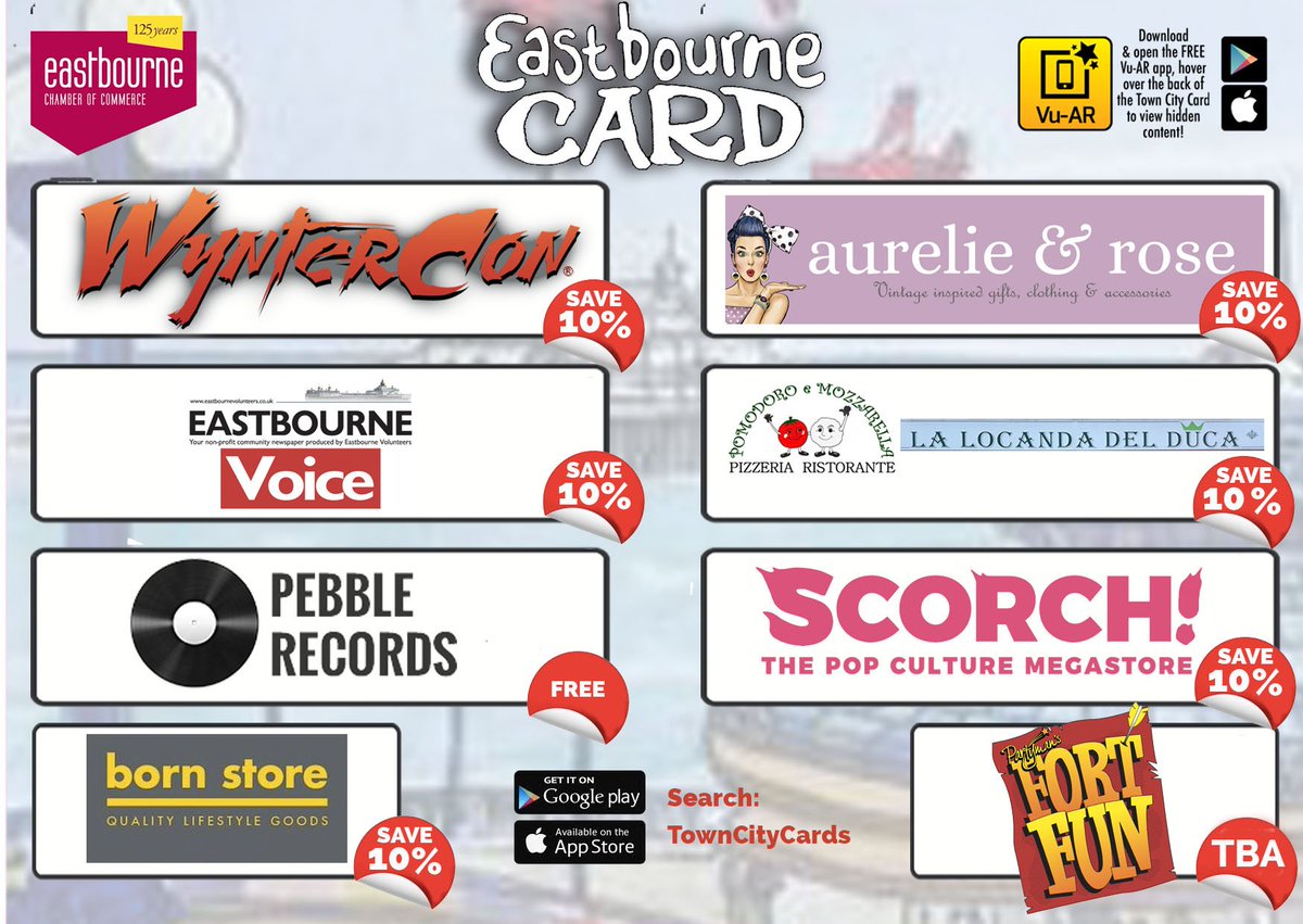 Really looking forward to inviting more businesses on the Eastbourne Card at the Eastbourne Unltd Chamber of Commerce AGM at Sovereign Harbour Yacht Club this evening. #eastbourne #sussex

towncitycards.com/business