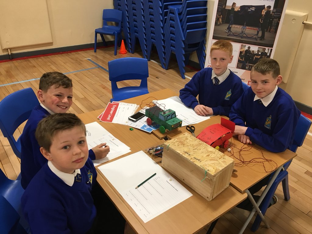 Primary Engineer Celebration Event in full swing at WHS this morning - great to see so many budding young engineers demonstrating the results of their hard work! #STEM <a href="/CortachyPrimary/">Cortachy Primary</a> <a href="/GlamisPS/">Glamis Primary</a> <a href="/NewtyleSchool/">Newtyle School</a> <a href="/SouthmuirP/">Southmuir Primary</a> <a href="/NorthmuirPS/">Northmuir PS</a> <a href="/MaisondieuPS/">Maisondieu PS</a> <a href="/TannadicePs/">Tannadice PS</a> <a href="/primaryengineer/">Primary Engineer</a>
