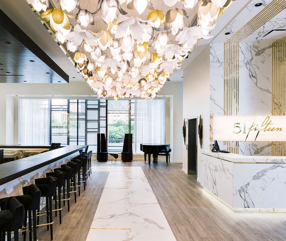 April showers, definitely brought May flowers 🤞🏼 A ceiling field of florals from @LightArtseattle -  Their Blossom Pendants at @51fifteen in Houston Galleria’s <a href="/saks/">Saks Fifth Avenue</a>. Debuting their new collection in the UK at <a href="/CDWfestival/">Clerkenwell Design Week</a> 
Read more on despoke.com