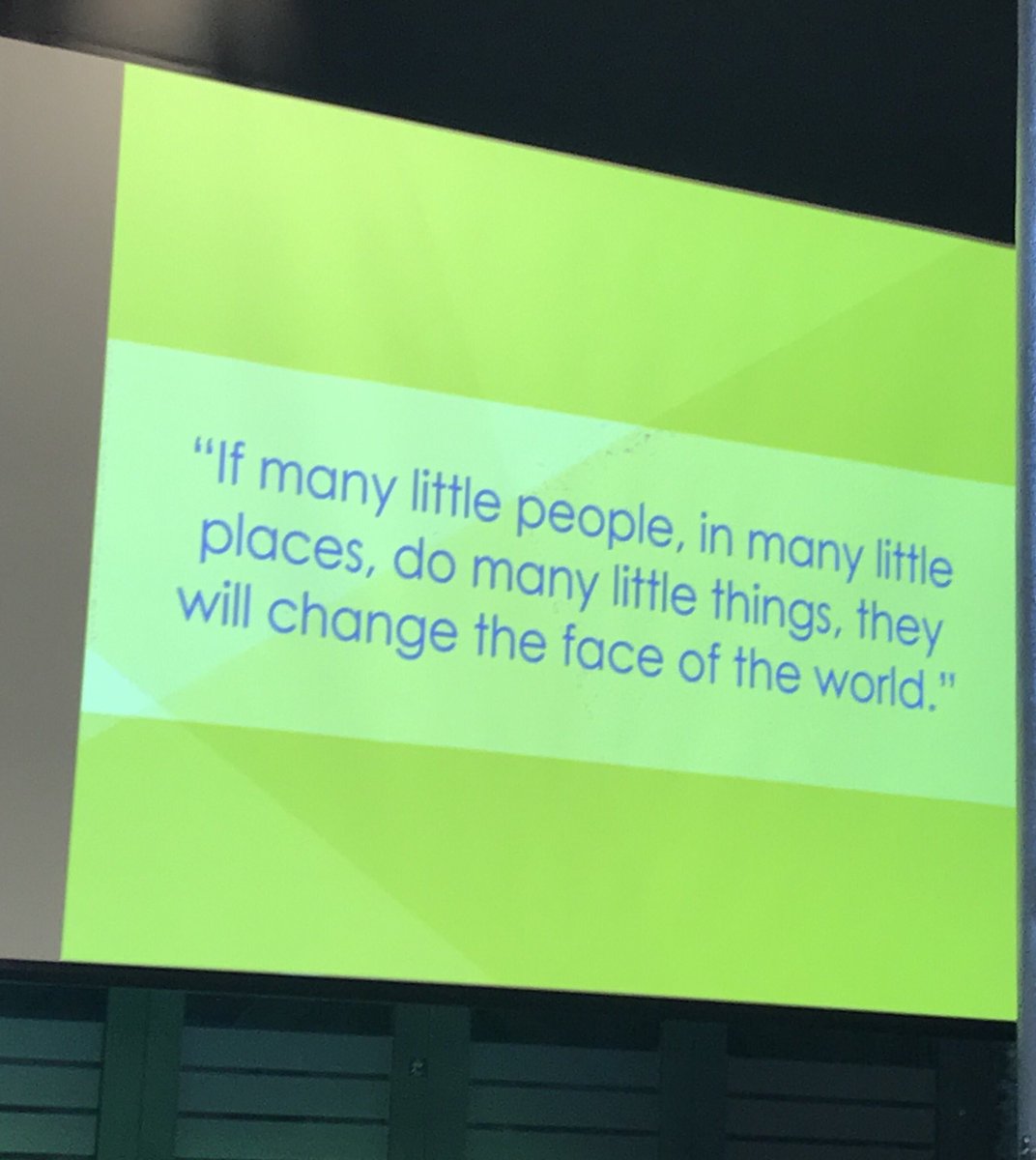 "If many little people, in many little places do many little things, they'll change the face of the world" #ekologiskaframtidsdagen <a href="/LustMat/">mat lust</a>  <a href="/OrganicSweden/">Organic Sweden</a>
