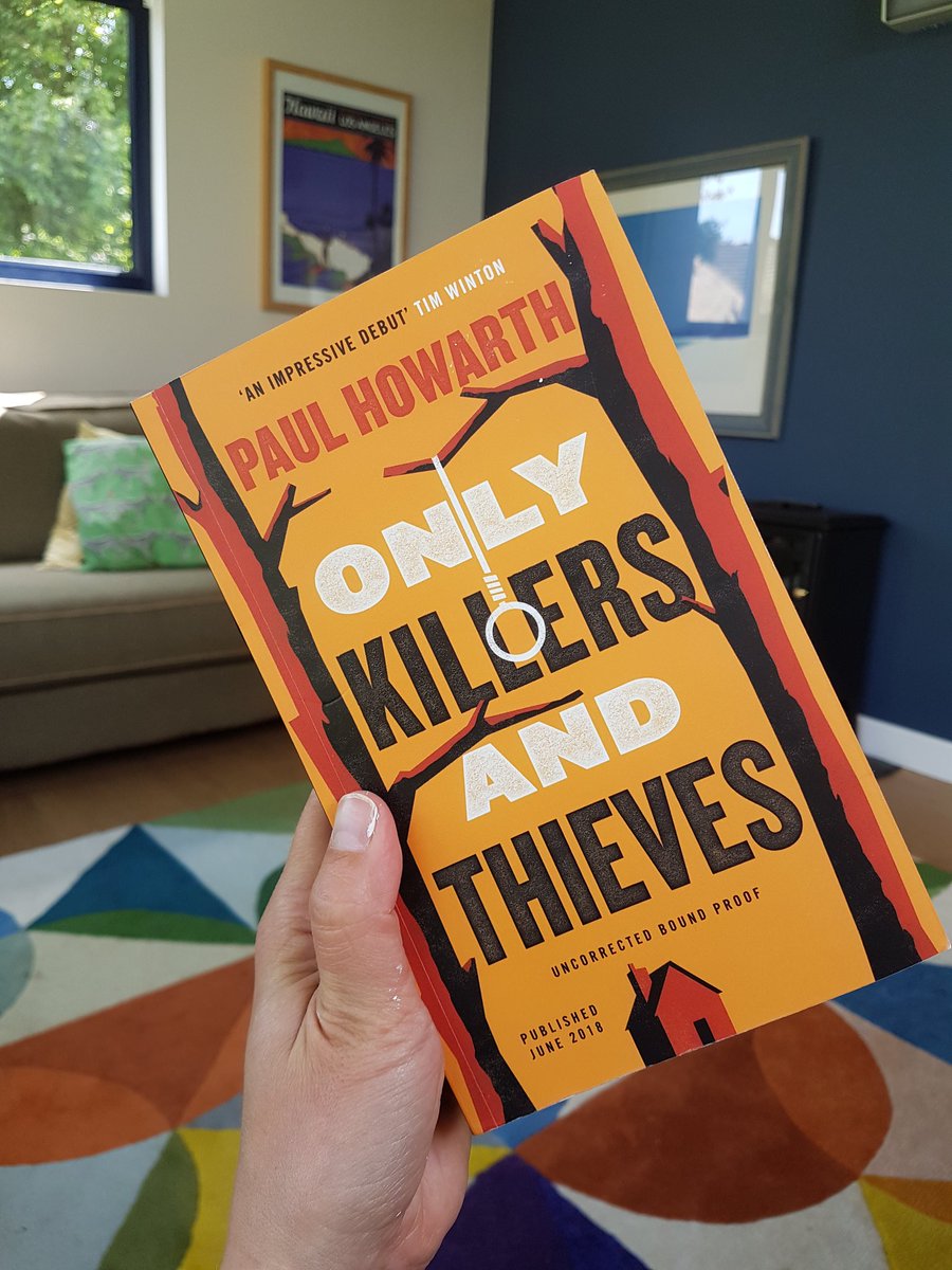 JojoNicholas's tweet photo. Loving this debut from #paulhowarth, sneaking a couple of chapters in whilst I wait for my latest painting project to dry. Thanks @PushkinPress for the adv copy. How are my fellow @AbsolutelyNovel lovelies enjoying it? X #lovetoread #onlykillersandthieves https://t.co/pJ22koh87r