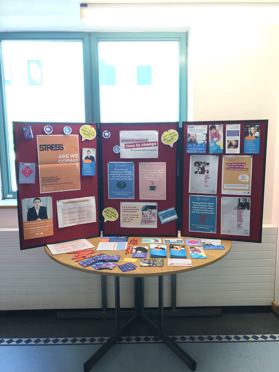 Isabelle Tingle (@isabelletingle) on Twitter photo Drop by the reception in Ashford to pick up some leaflets on mental health services available in Surrey, and grab a free pen #MentalHealthAwarenessWeek18 #letstalkaboutmentalhealth <a href="/ASPHFT/">Ashford & St Peter's</a> Drop by the reception in Ashford to pick up some leaflets on mental health services available in Surrey, and grab a free pen #MentalHealthAwarenessWeek18 #letstalkaboutmentalhealth <a href="/ASPHFT/">Ashford & St Peter's</a>