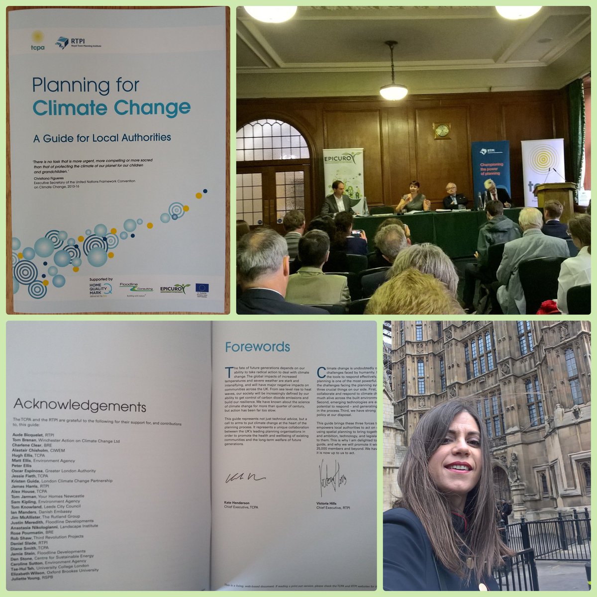 AnastNiko's tweet photo. One step forward on #changingPolicy with the launch of the #climatechange guide for #Local #authorities in a #Parliamentary event! 
Excited to be part of a great team and representing the LI in this @talklandscape . Thanks @theTCPA &amp; @RTPIPlanners. #planningforclimatechange https://t.co/D6iqKEWRRw