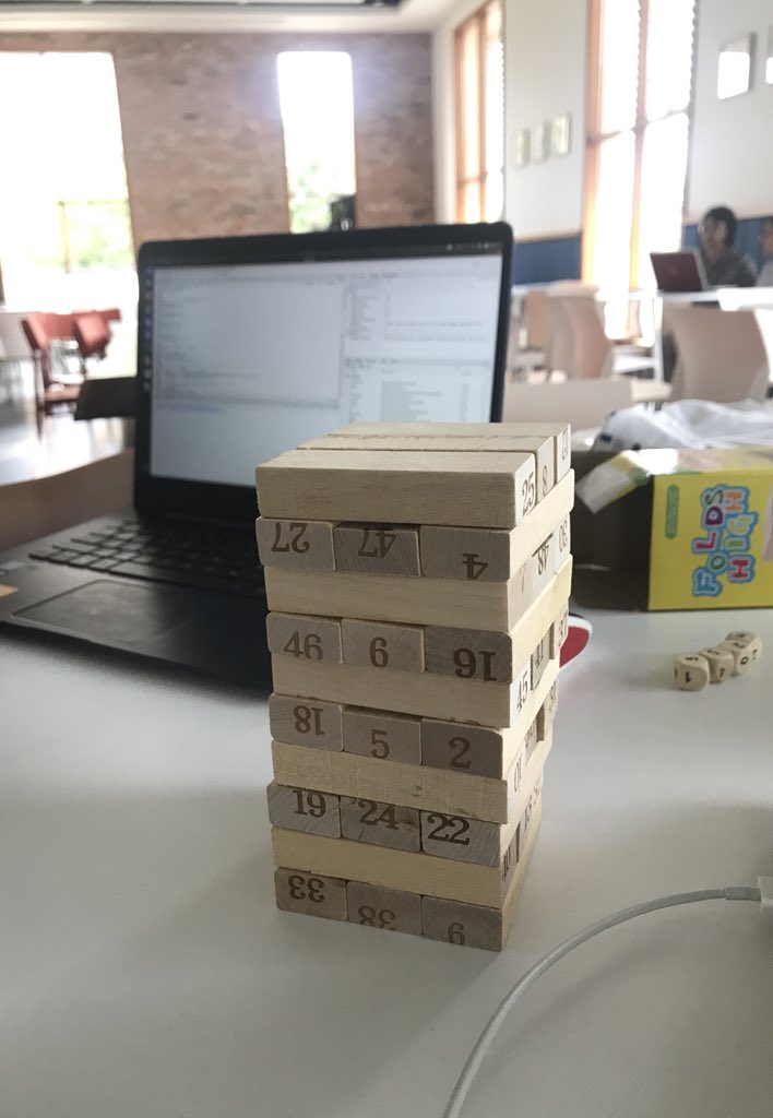 josdmendez's tweet photo. We’re incorporating code + jenga + science at the school engagement day in Tan Binh District on Saturday. Testing the game, and, by the looks of it, it’s going to be fun! #MakeScienceAccessible #fulbright https://t.co/Je5lURgy4H