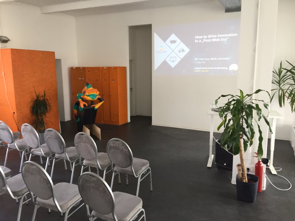 commercetools's tweet photo. In 2 Stunden geht’s los. Die @ECCKoeln Club Tour startet in unserem Berliner Office. Wir freuen uns auf einen regen Austausch rund um die Themen #PostWeb #Voice #Chat #MobileApp und spannende Customer Cases von #Scrappel #Dodenhof und #REWE https://t.co/6PG6wn8nSM
