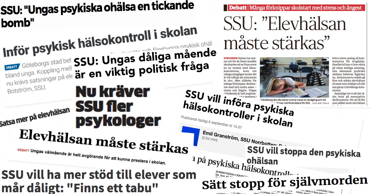 Frågor om psykisk ohälsa