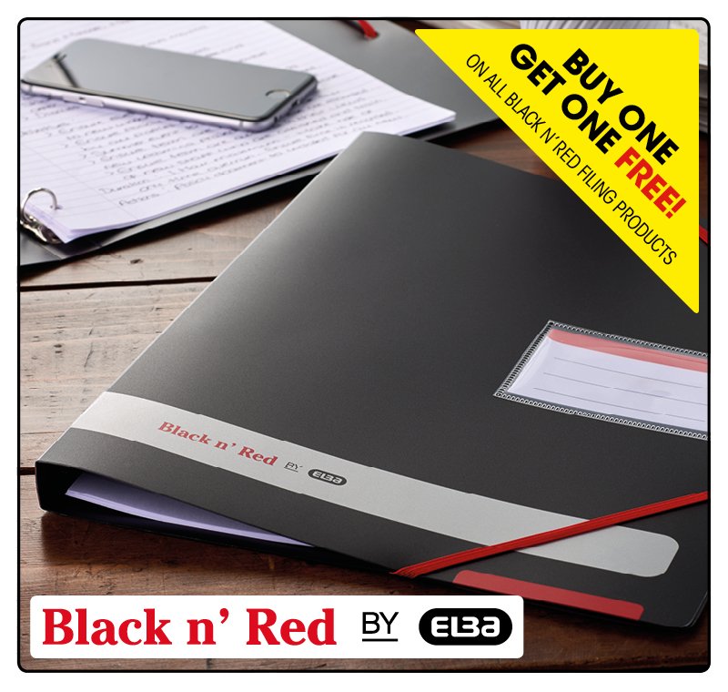 #BOGOF on select products in the Black n Red by Elba range. Don't just file away this amazing deal for later; grab yours now!

ow.ly/5t8p30jGLi5