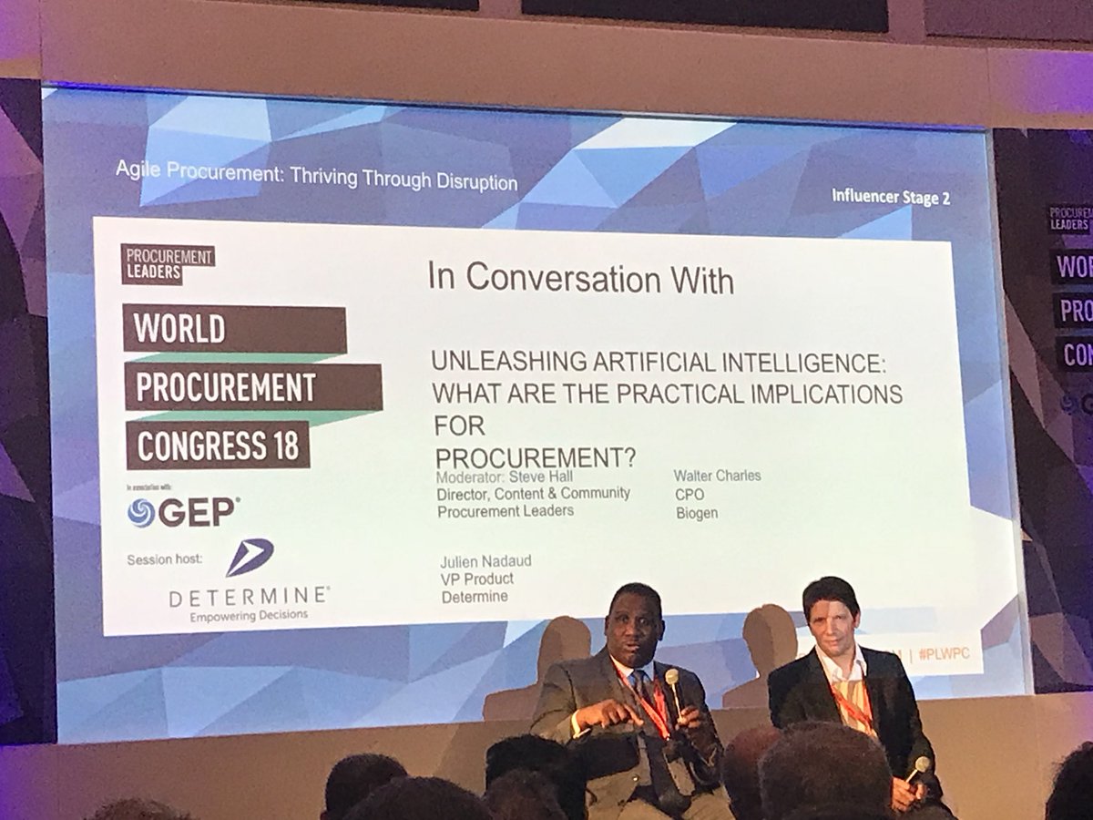 DavidRemaud's tweet photo. Full room when talking about #ArtificialIntelligence in #Procurement at #PLWPC in London ! @ProcurementMag With great testimony from @biogen #CPO and @Determine #Vpproduct https://t.co/6PzA2nGDZq