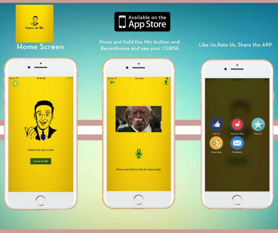 CurseAtMe_Tim's tweet image. A laugh is a smile that burst stress. With CurseAtMe App have a good laugh at life by amusing yourself.  Try Now: apple.co/2kV3xU6. #stressbustreapp #appforfun #freeiphoneapp #freeiosapp #funnyiosapp #entertainmentapp #appstore #iTunes