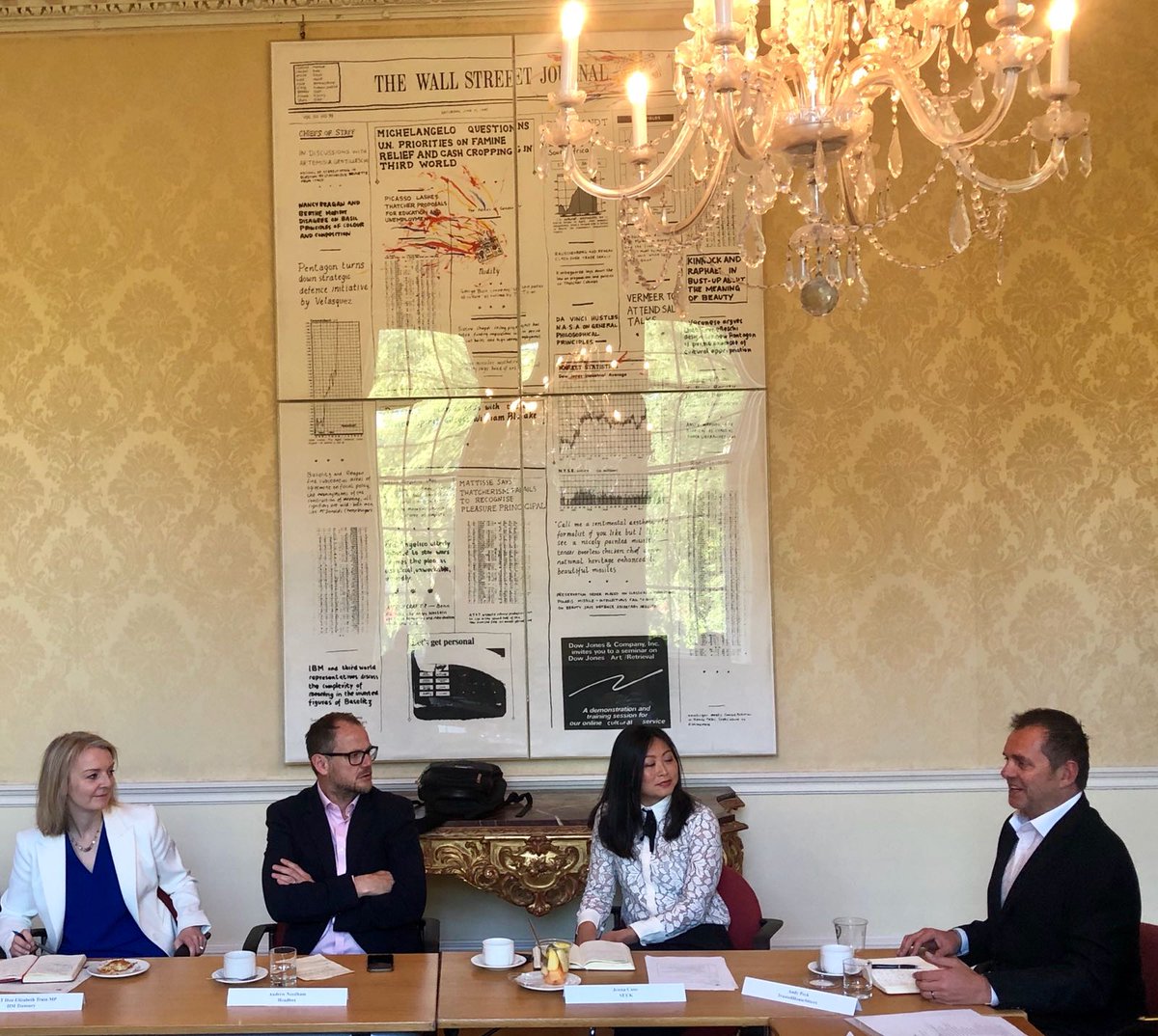 trussliz's tweet photo. Taking on incumbents, shaking up the status quo and using resources better. Great ideas on modernising our economy from firms like TrustedSitters and EatWith. #disruptorsatdowningstreet #caringsharingtreasury https://t.co/HSE2ZHo4Xl