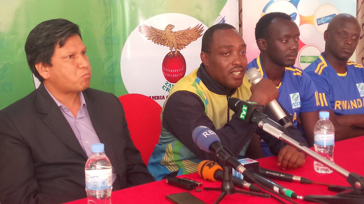 RwandaCricket's tweet photo. The General Manager of @RwaCricketAssoc Emmanuel Byiringiro says the 5-match #T20 series against @ZAMBIACRICKET are in line with preparations for upcoming East Africa #WorldT20Qualifiers to be held in Rwanda. https://t.co/KlE2TqGVKj